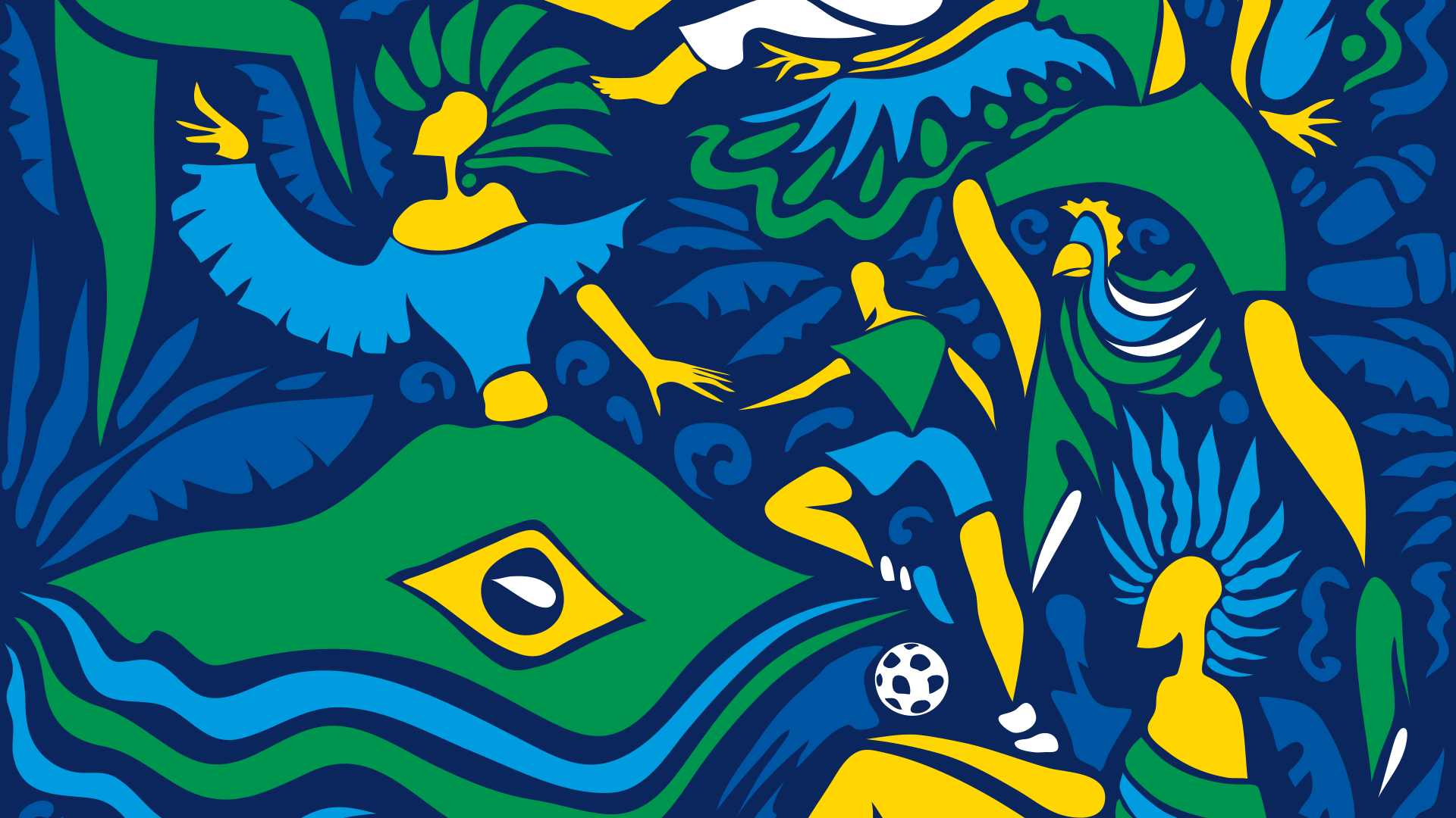 Brazil-themed background for the 2027 Women's World Cup